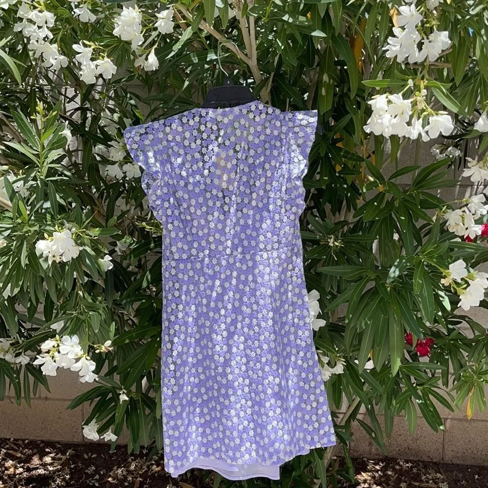 COPY - MK Floral Mauve Dress - Picture 10 of 11